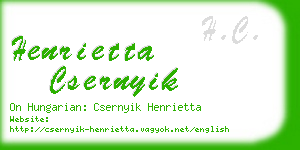 henrietta csernyik business card